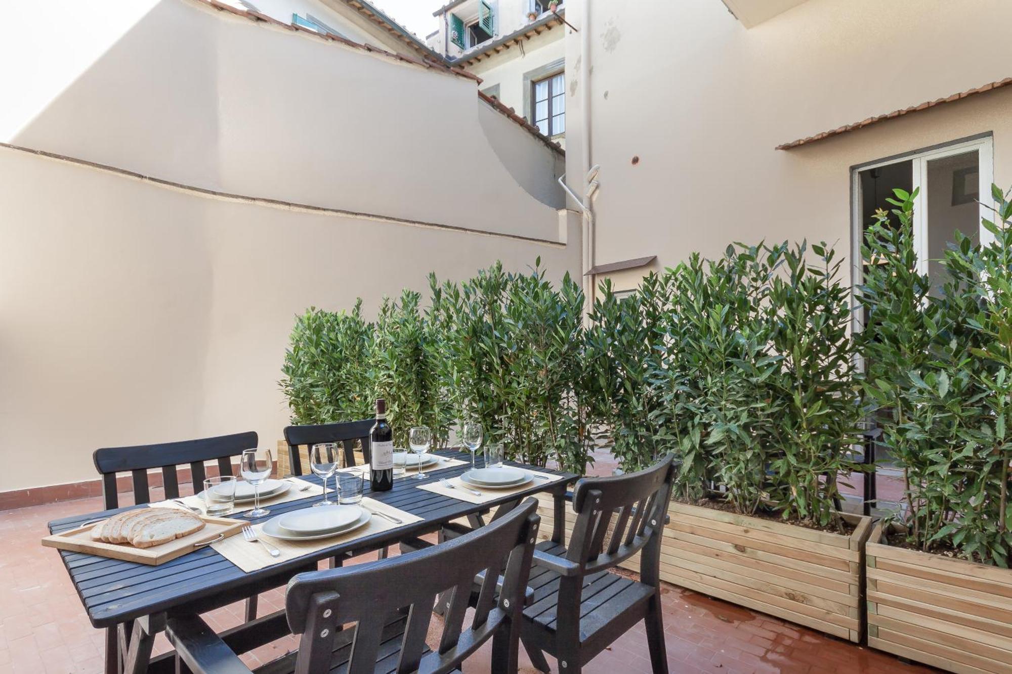 Apartments Florence-Taddea Terrace Exterior foto
